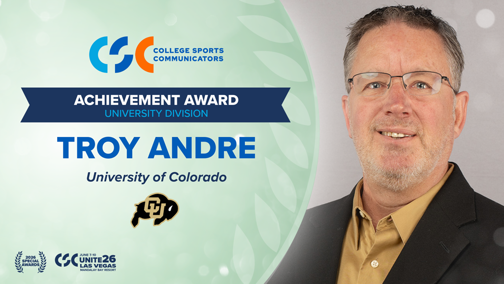2026 Special Awards Salute: Troy Andre - Achievement Award, University Division